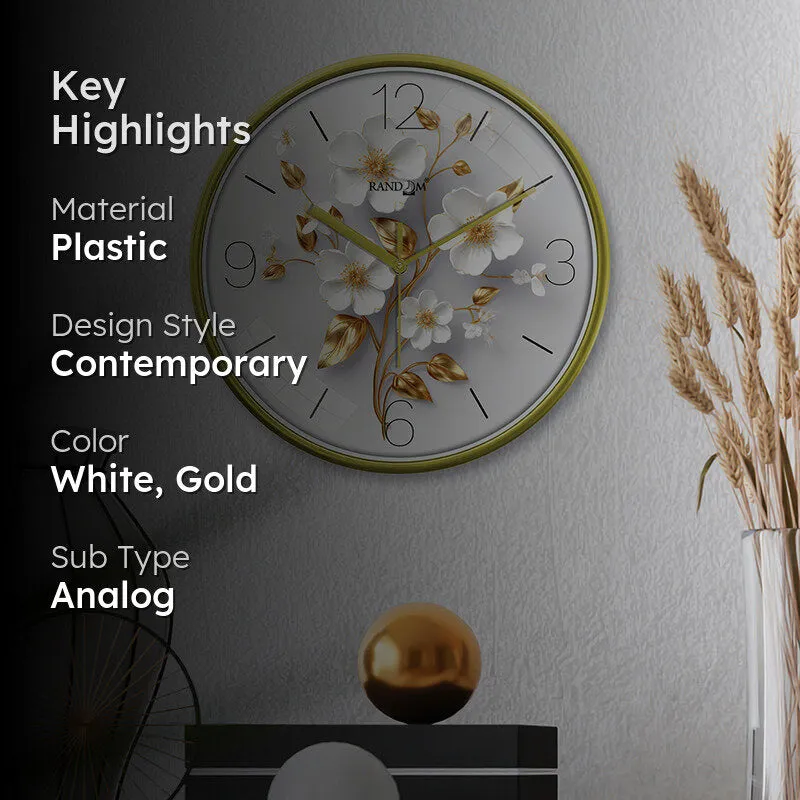 Paradise Petals Plastic Wall Clock media 2