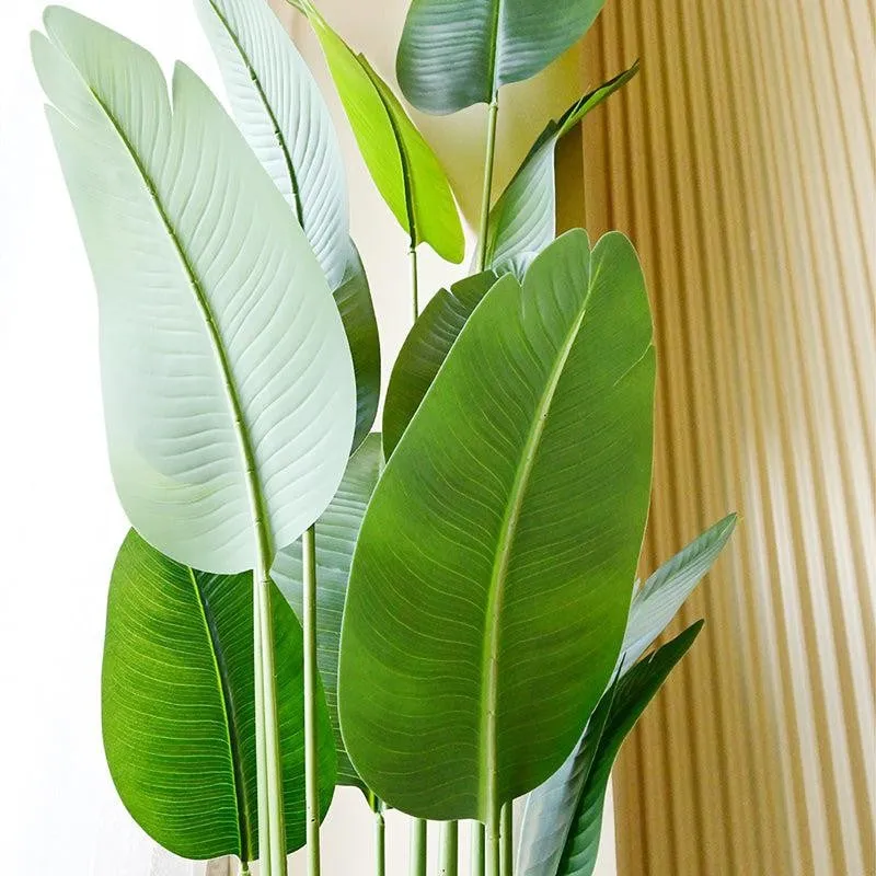 Artificial Banana Tree With Black Plastic Pot - 220 cm (7.2 ft) media 5