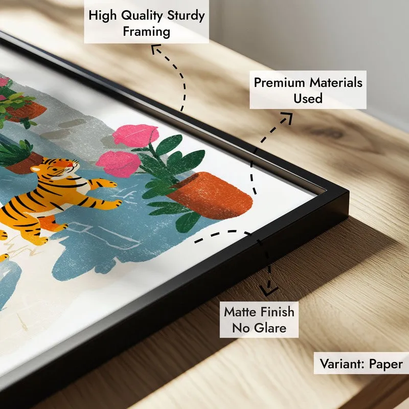 Sunwashed Canvas Wall Painting - Black Frame media 6