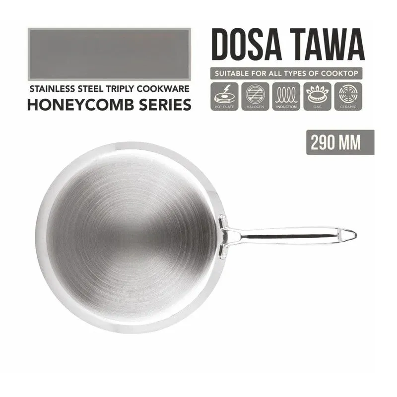 Preserving Haneycomb Triply Dosa Tawa - 29 cm media 6
