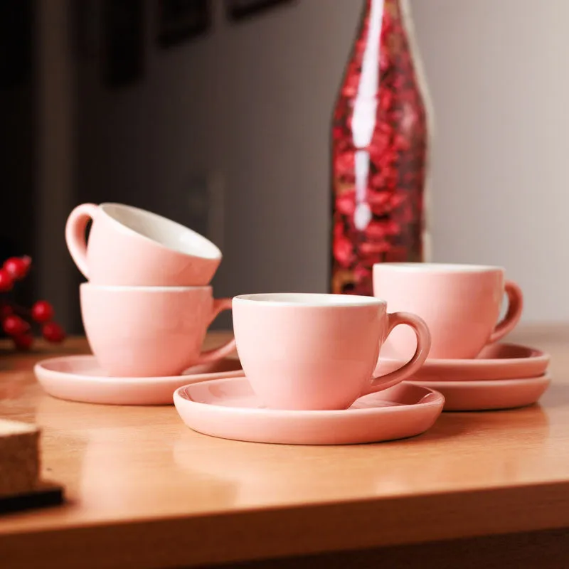 Blush & Brew Cup & Saucer (Pink/100 mL)  - Eight Piece Set - 3