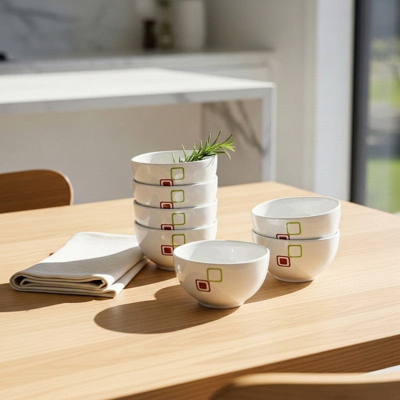 Candy Blocks Melamine Snack Bowls (310 mL Each) - Set of Six - 310 mL