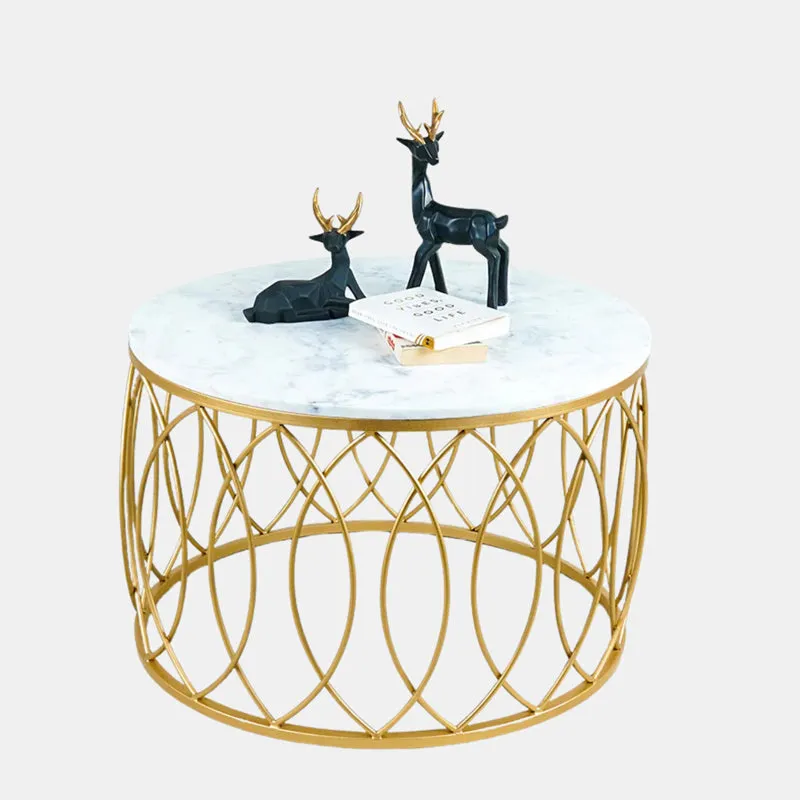 Aurum Ovette Accent Table with Marble Top media 3