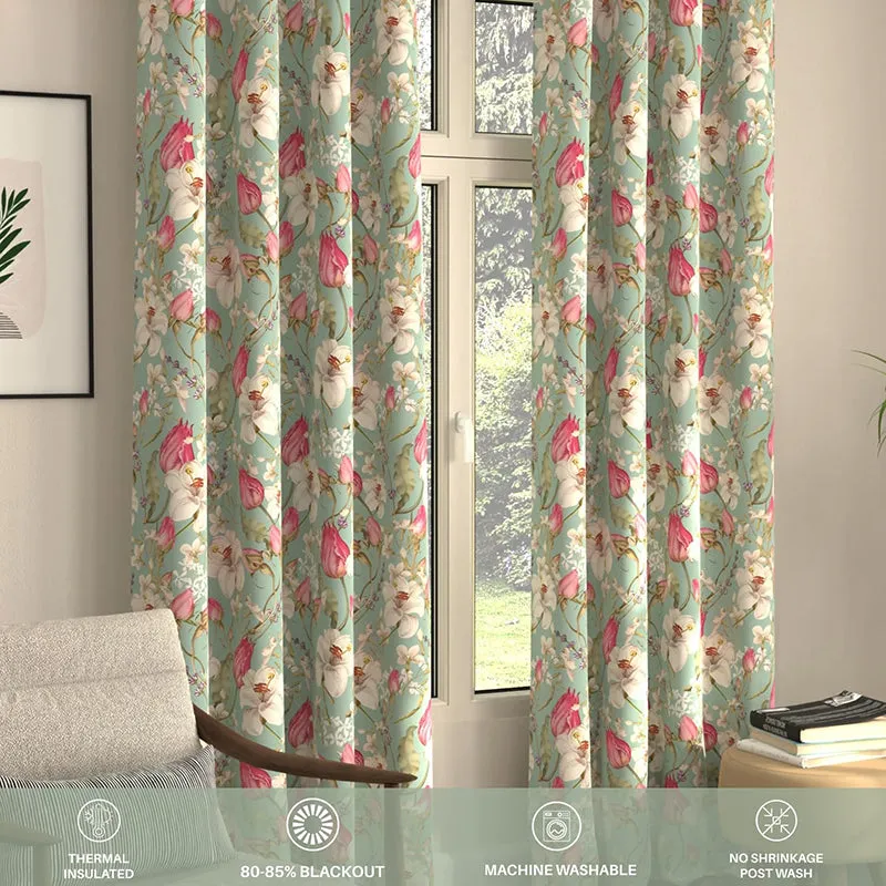 Urban Space Flora Nova Curtain (Sage) - Set Of Two media 5