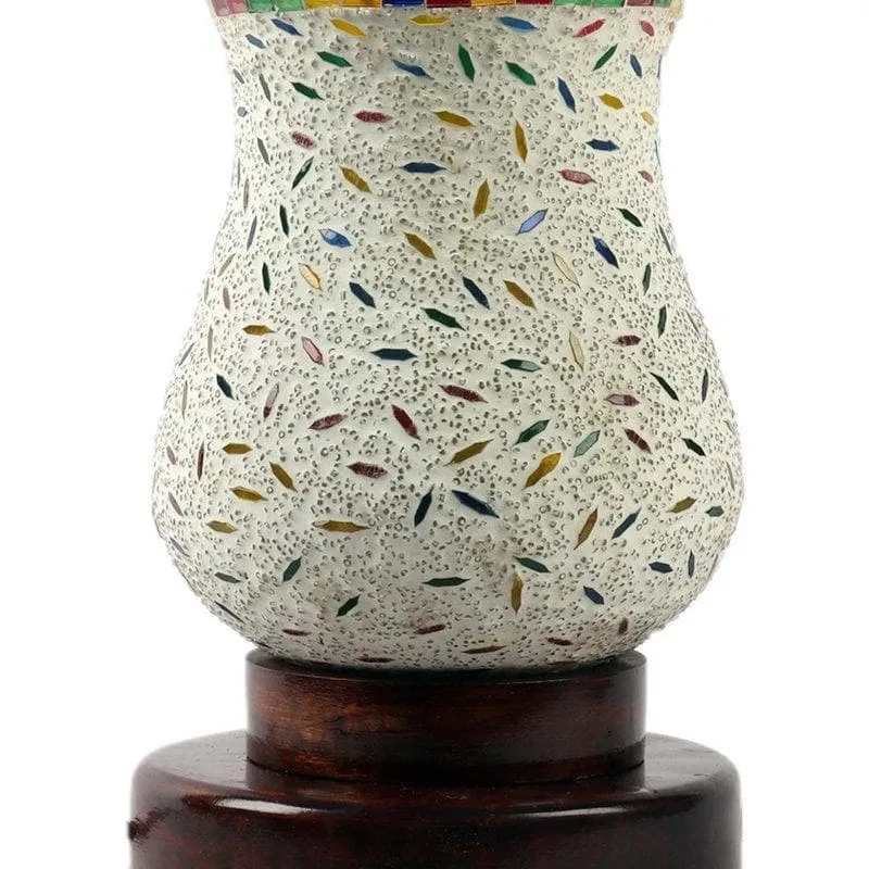 Speckly Mosaic Glass Table Lamp - Multicolor media 4