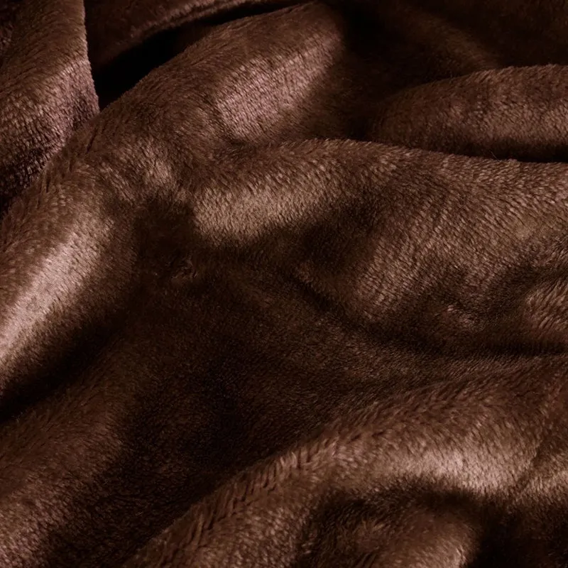 Casselle Velvet Velvet Bedsheet (Brown) - 300 GSM media 7