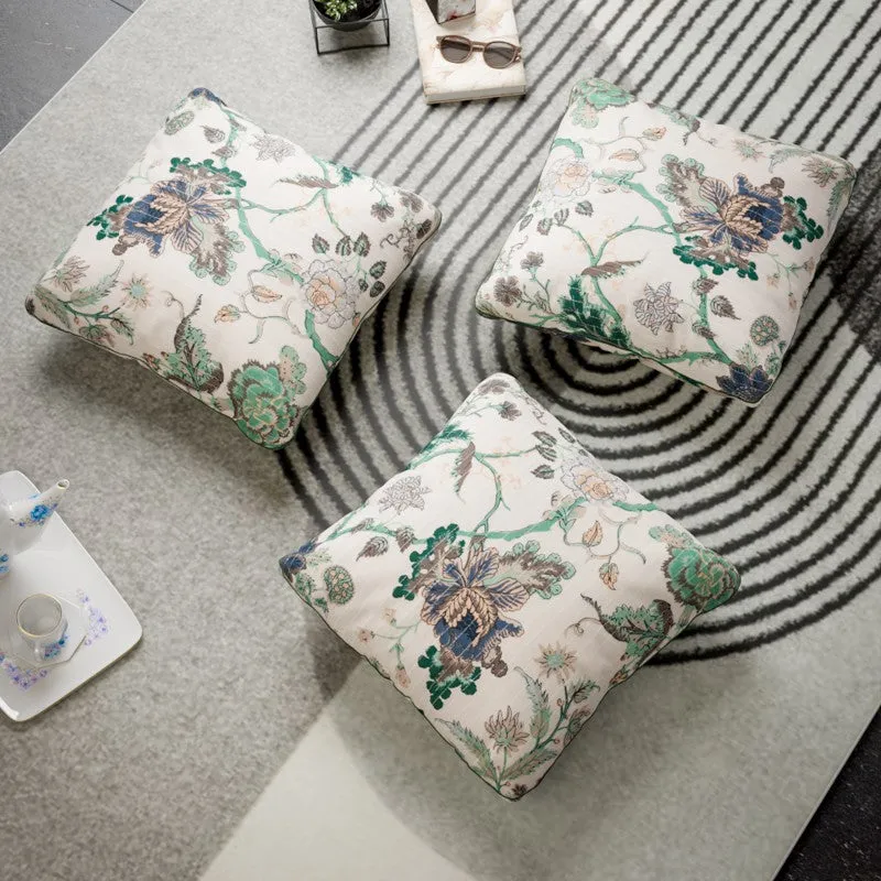 Petal Haven Cotton Cushion Covers - Set Of Three media 4
