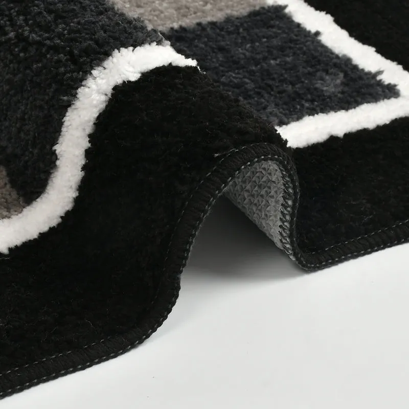 Zerix Cotton Bath Mat - Black & White media 6