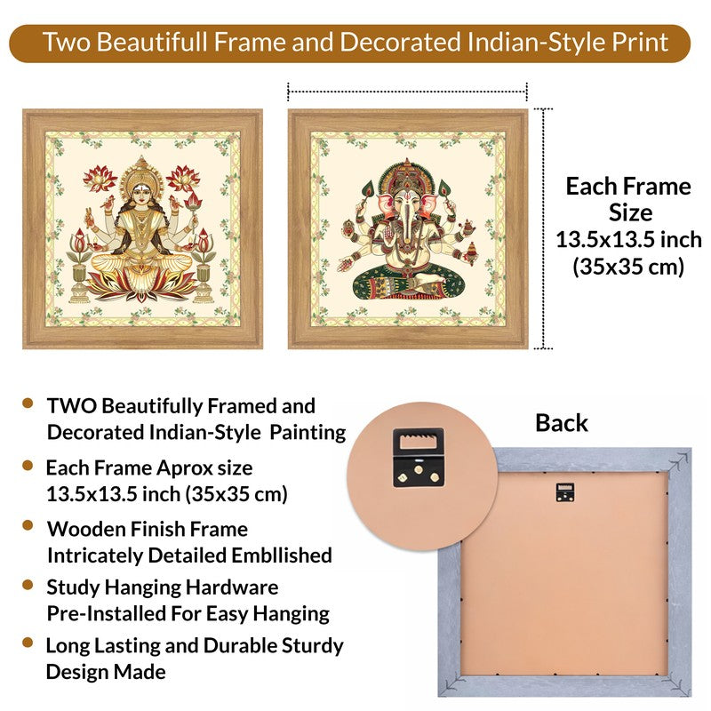 Shri Mahalaxmi Vinayaka Wall Art - Set Of Two media 7