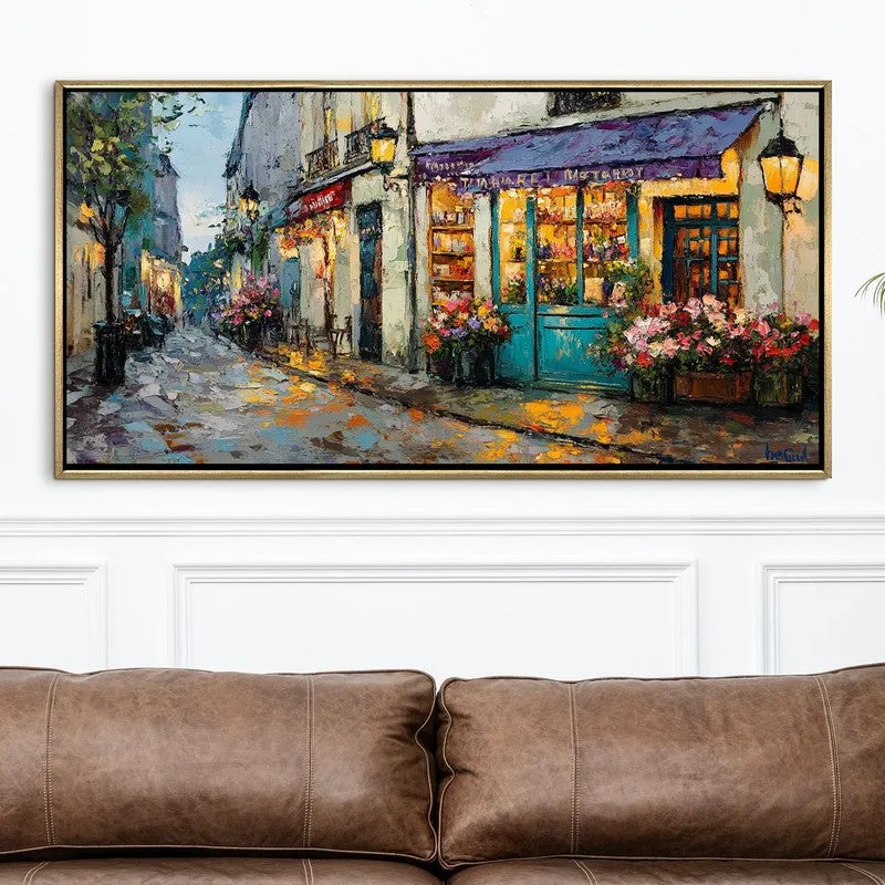Petal Pavement Canvas Wall Painting With Frame media 4