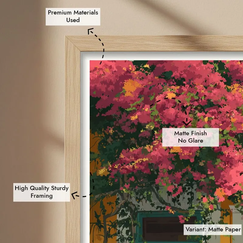 Solana Saffron Canvas Wall Painting - Brown Frame media 7