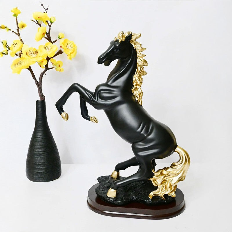 Aurum Steed Luxury Horse Showpiece - Black media 4