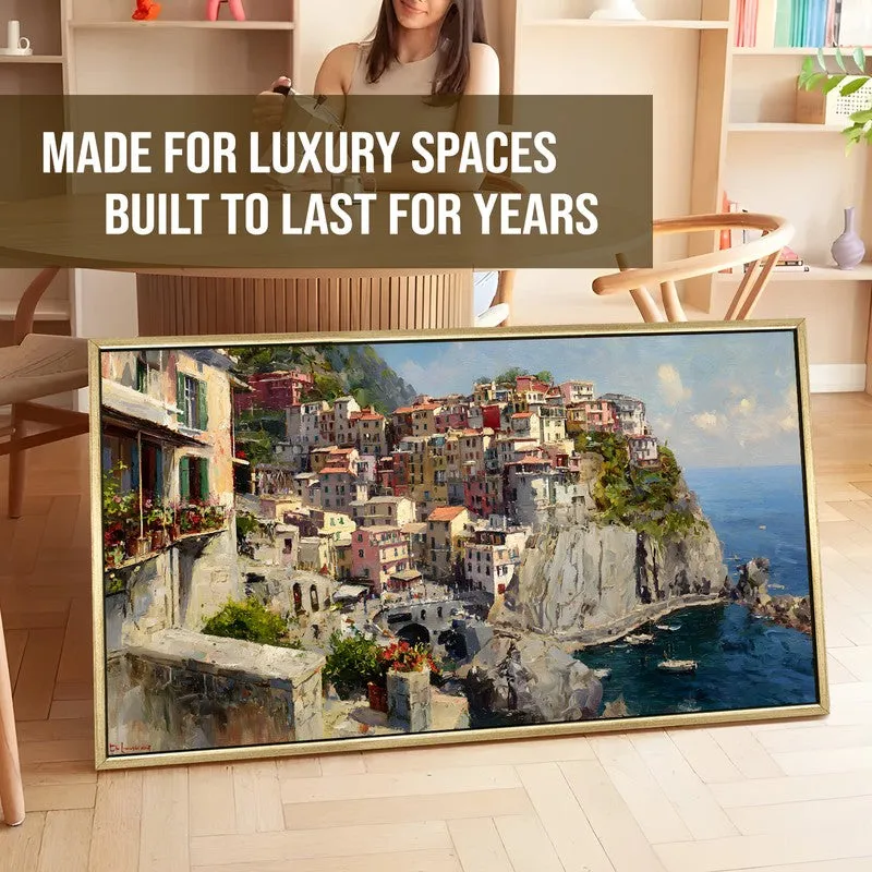 Chromatic Coast Canvas Wall Painting With Frame media 5