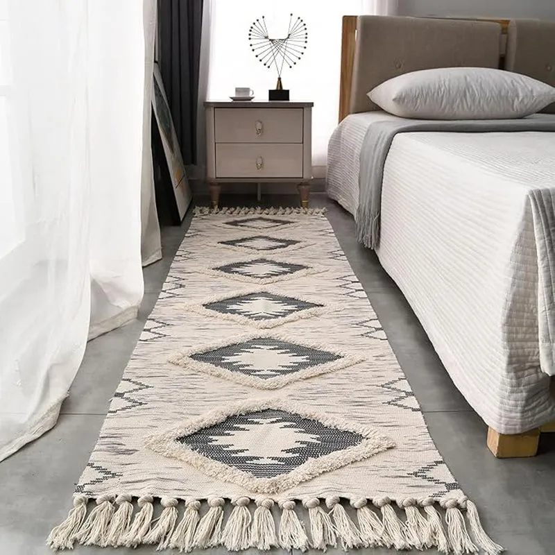 Boho Weave II Cotton Runner Rug - Black media 5