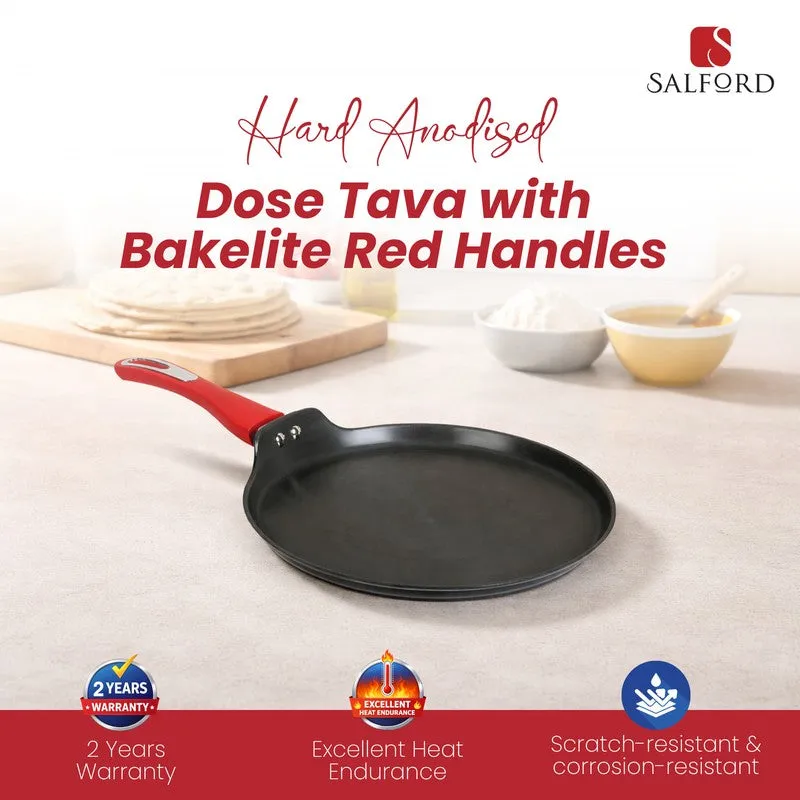 Salford Forged Hard Anodised Dosa Tawa (Black) - 28 CM media 4