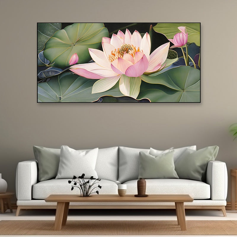 Water Lilly Canvas Wall Painting