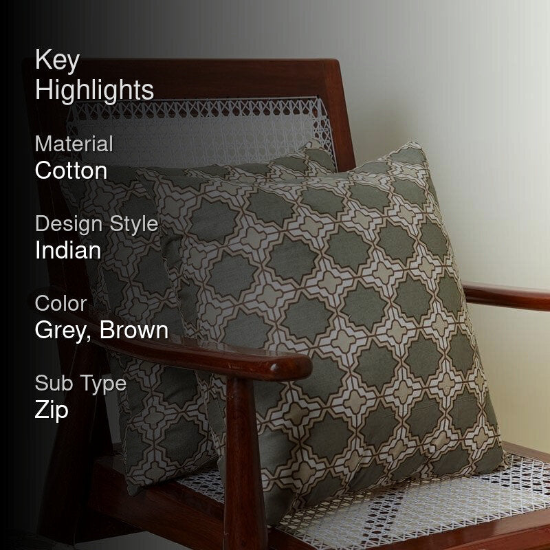 Marrakesh Tile Cushion Cover (Brown) - Set Of Two media 2