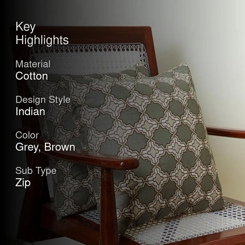 Marrakesh Tile Cushion Cover (Brown) - Set Of Two media 2