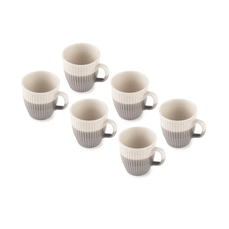 Seraphine Porcelain Tea Cup (180 mL Each,Black) - Set Of Six media 7