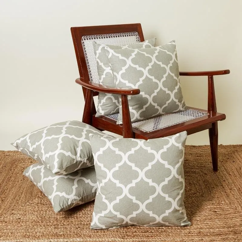 Fleur-Is Cushion Cover (Grey) - Set Of Five media 1