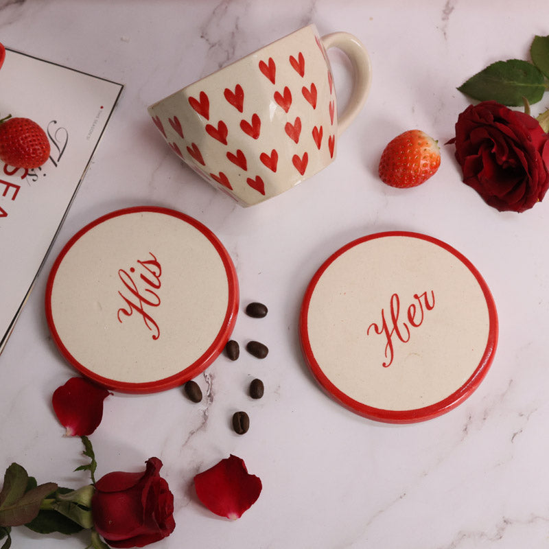 Hearty Pulse Ceramic Coffee Mug (200 mL) - Two Piece Set media 5