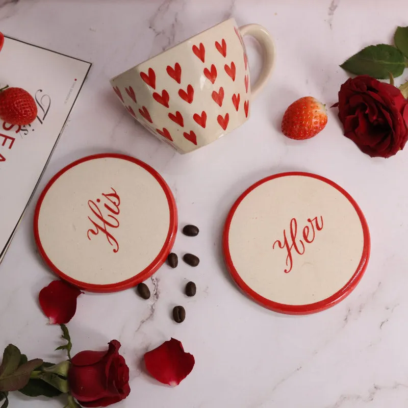 Hearty Pulse Ceramic Coffee Mug (200 mL) - Two Piece Set - 5