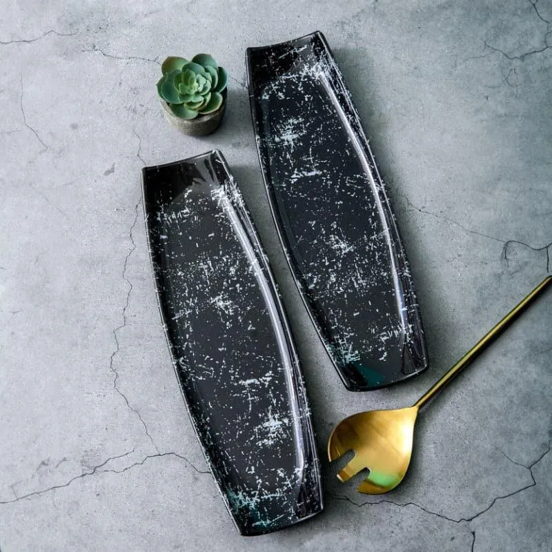 Servewell Taura Splash Melamine Platter - Set of Two media 1