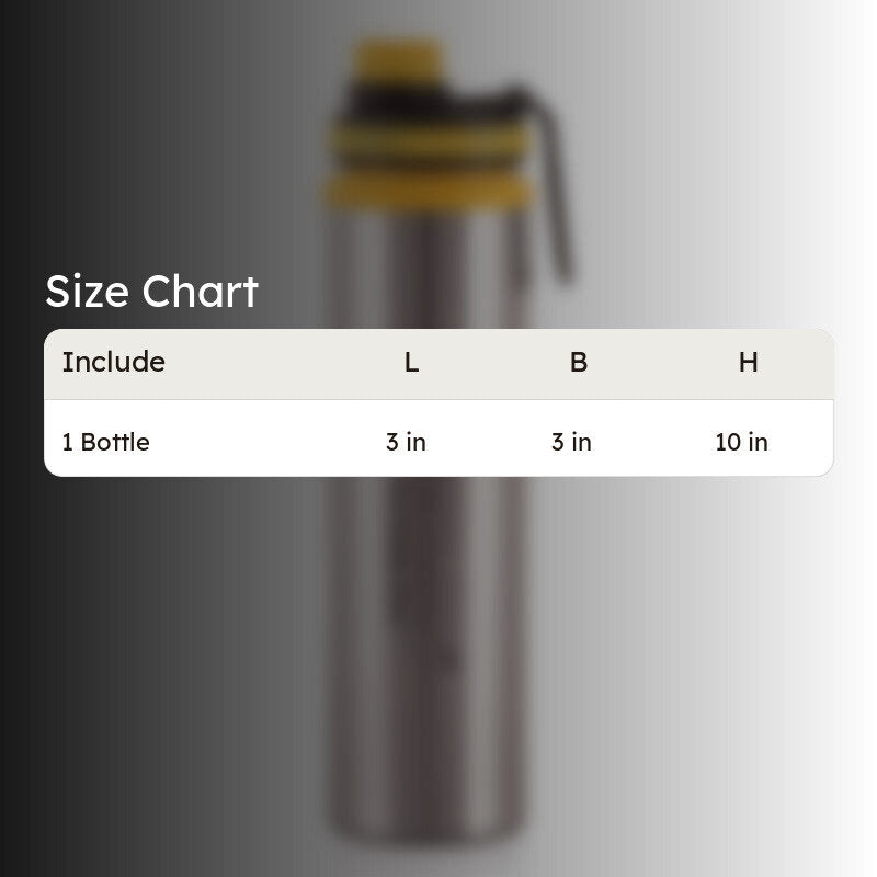 Solene Stainless Steel Water Bottle (Yellow) - 900 mL media 8