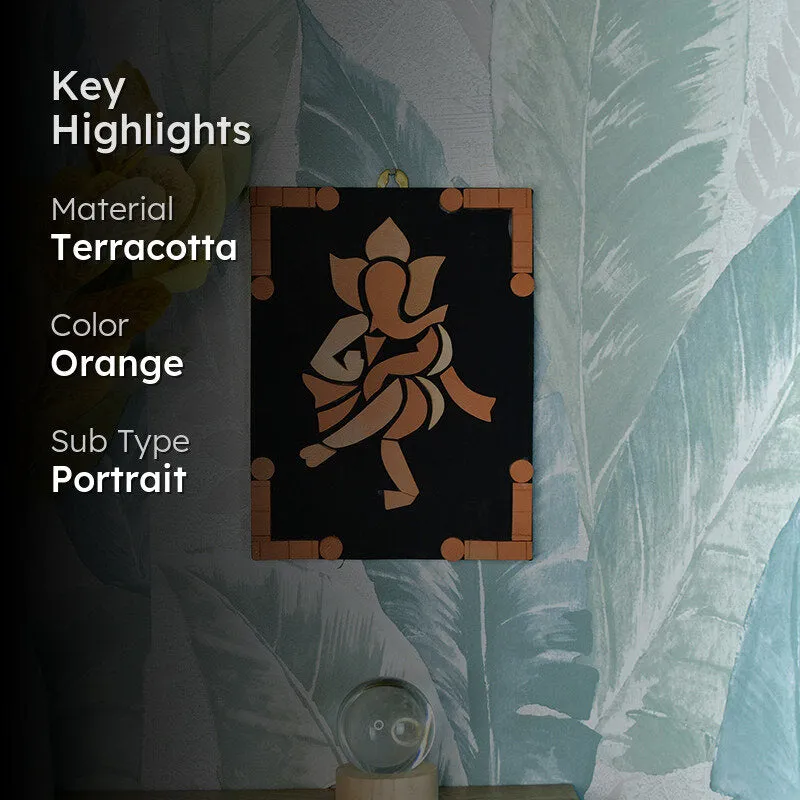 Nritya Vinayak Terracotta Wall Art media 2