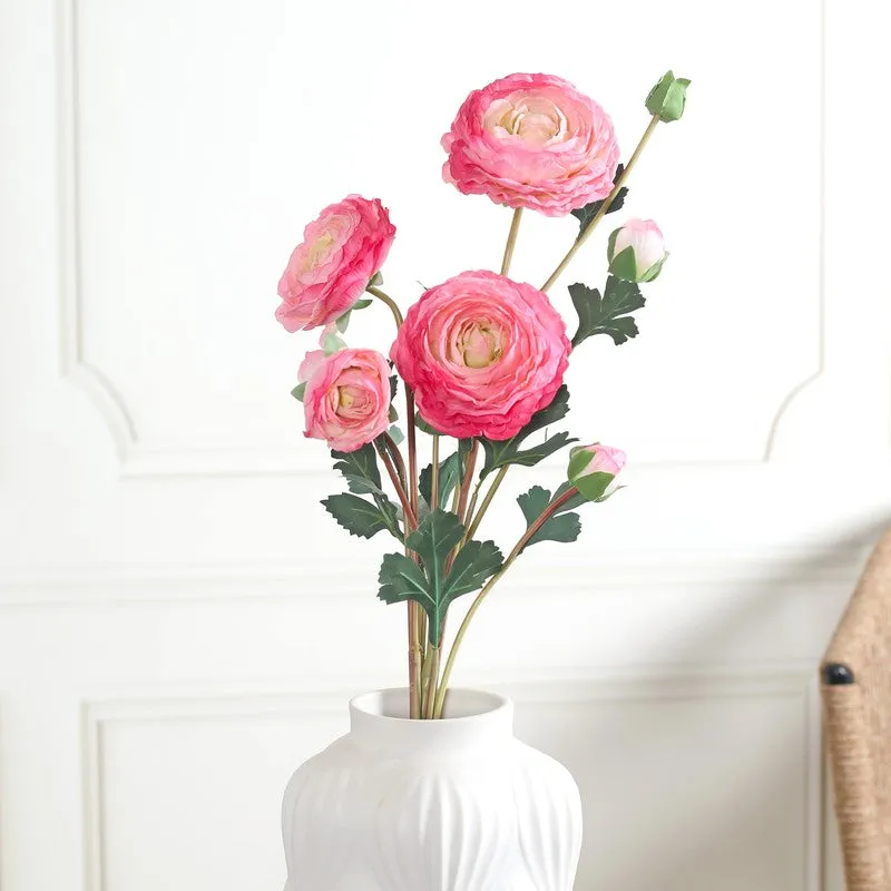 Florya Rose Fabric Artificial Flower - Pink media 3