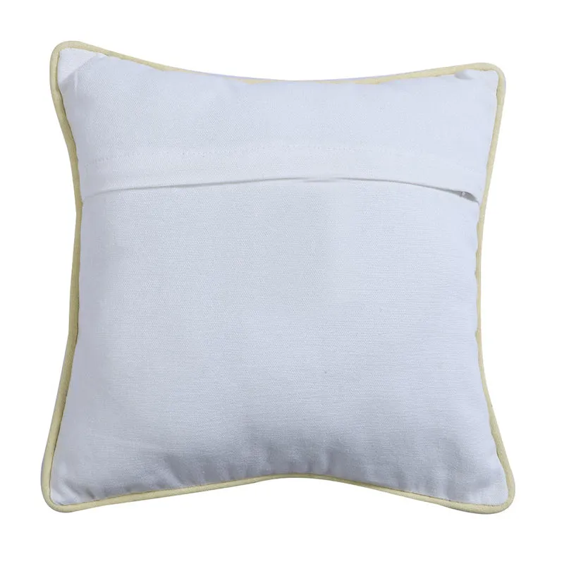 Thread & Daisy Cotton Cushion Cover - White media 5