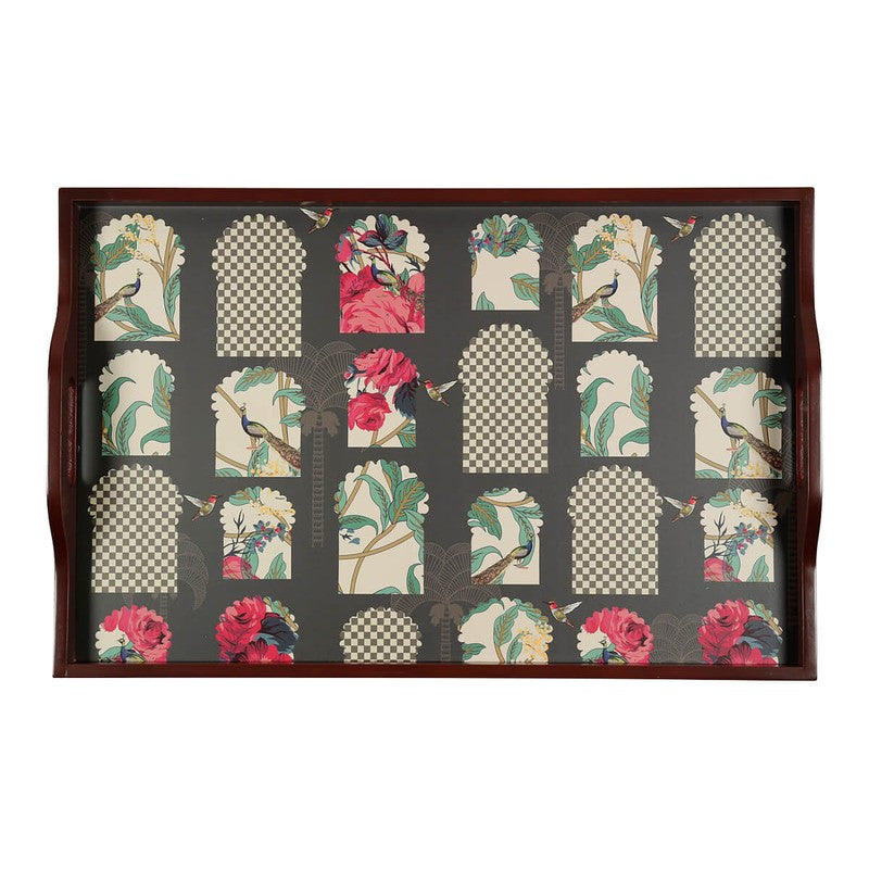 India Circus Windows Multicolor Rectangle Teakwood Side & Bedside Table media 5