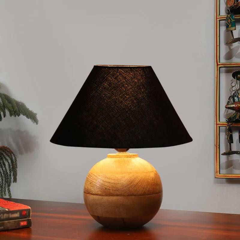 Cotin II Orb Cotton Table Lamp - Black,Brown media 2