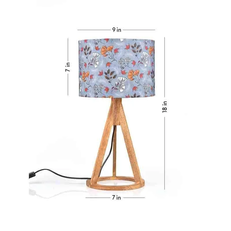 Pastel Autumn Wooden Table Lamp - Multicolor media 6