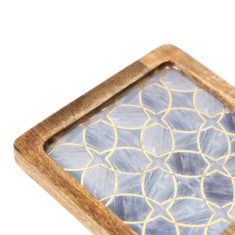 Chiva Wooden Square Mangowood Wood Platter media 5