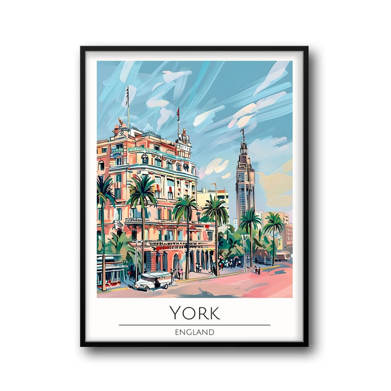 Vintage York Framed Canvas Wall Painting media 5