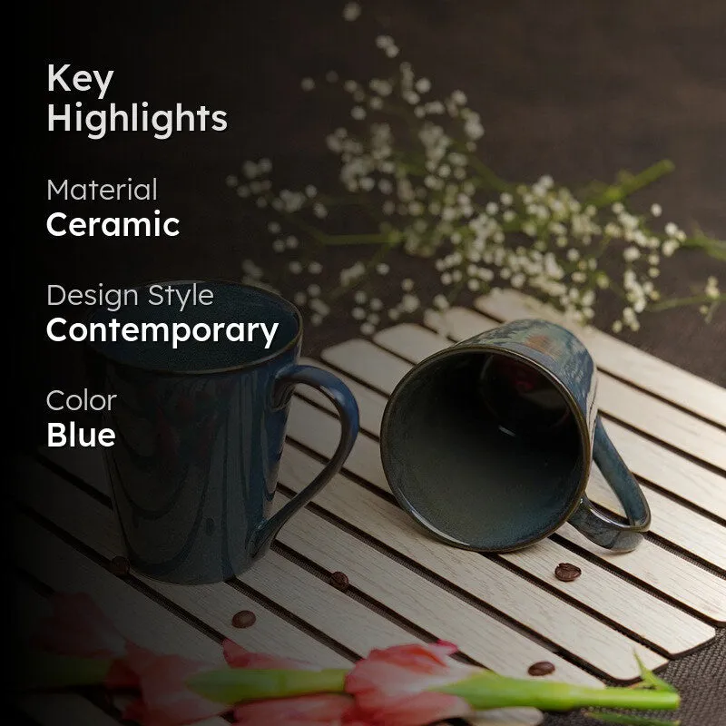Elegant Ceramic Coffee Mug (300 mL Each) - Set Of Two media 2