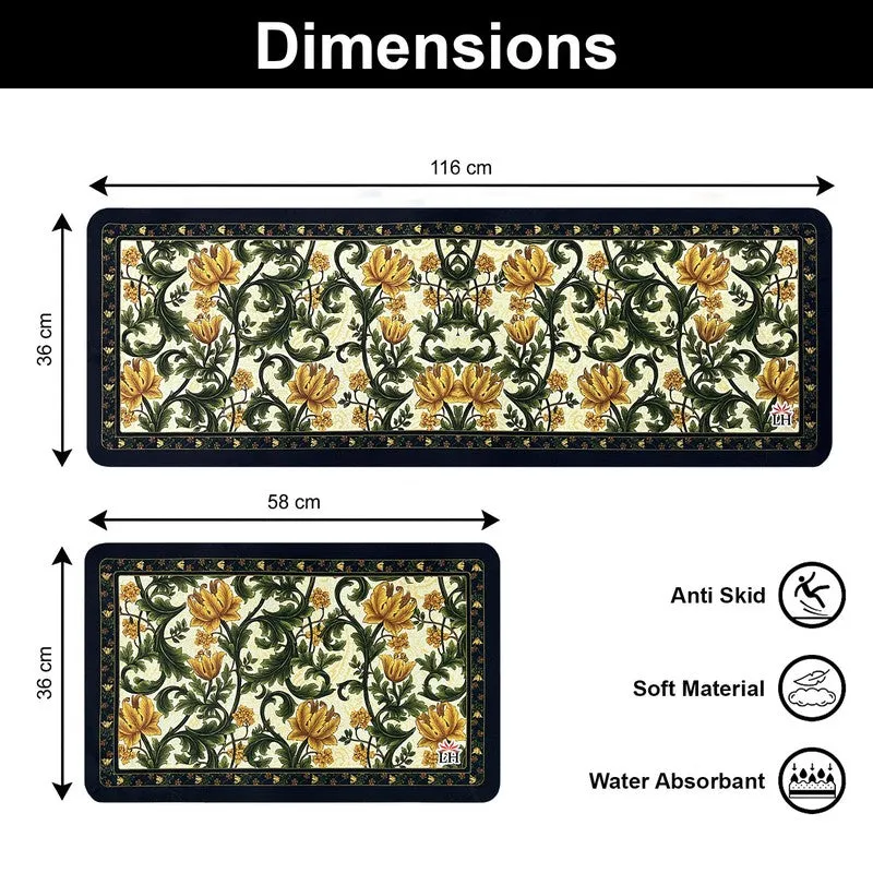 GardenGlide Rubber Kitchen Floor Mats - Set of Two media 8