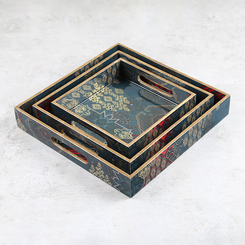 India Circus Afiya Square Serving Tray media 3