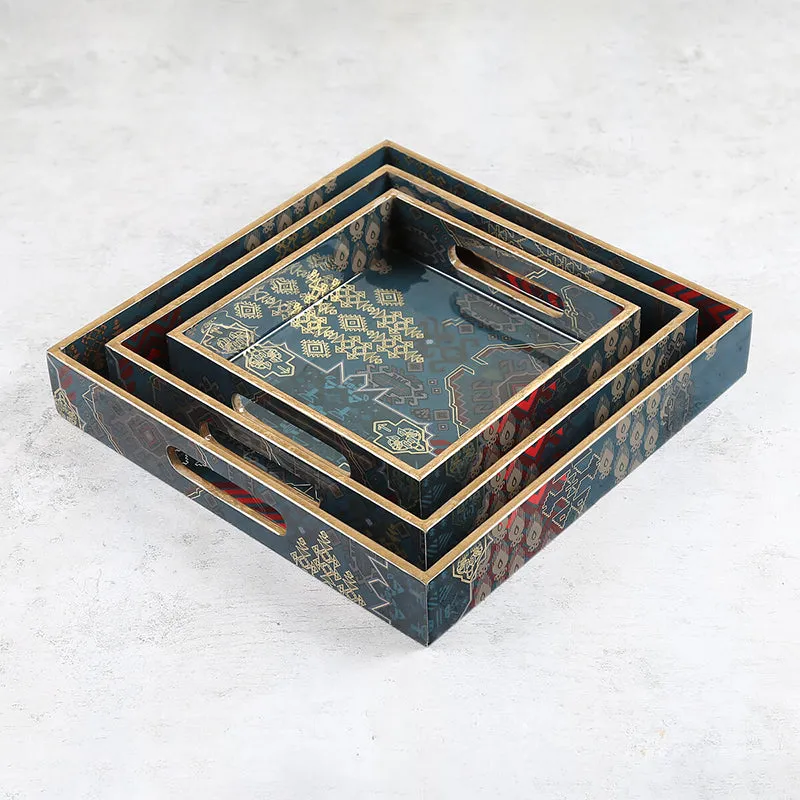 India Circus Afiya Square Serving Tray media 3