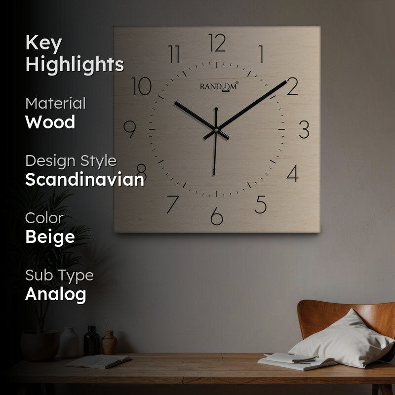 Zyvora Analog Wall Clock - Ivory media 2