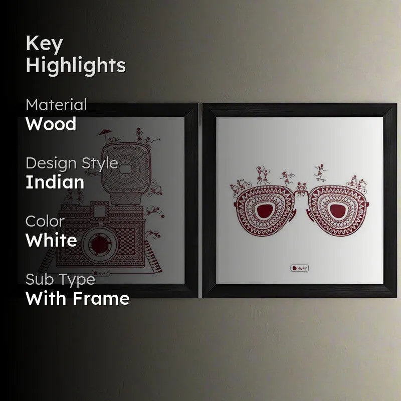 Warli Modern Wall Art - Set Of Two media 2