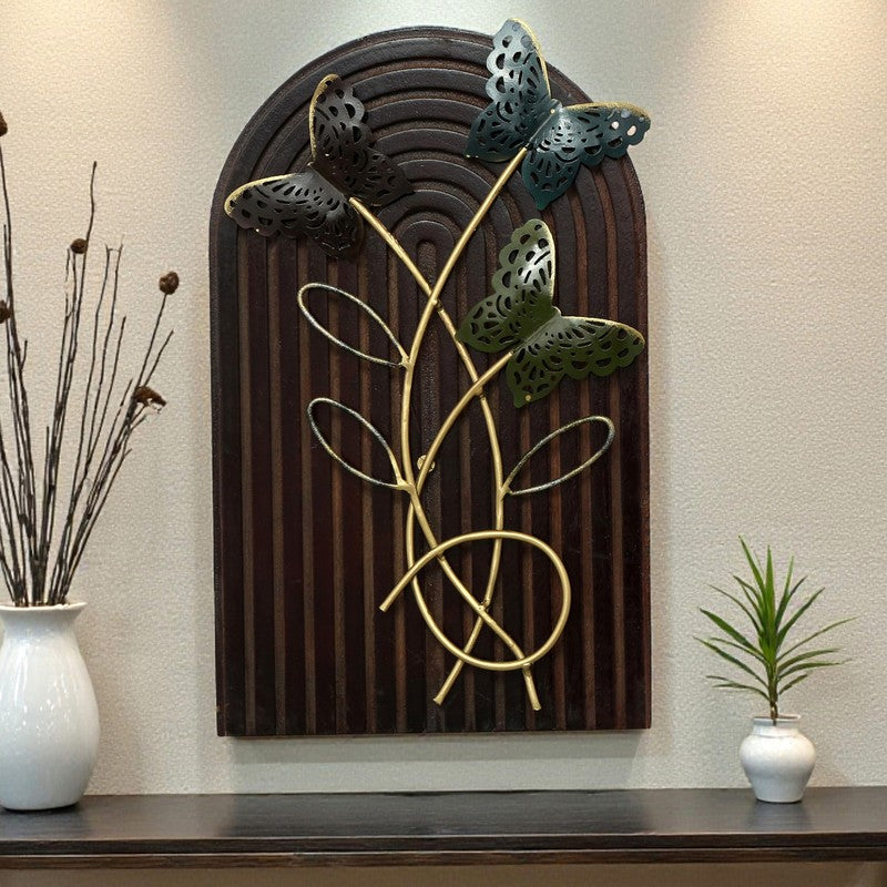 Butterfly Grove Metal & Wood Wall Accent