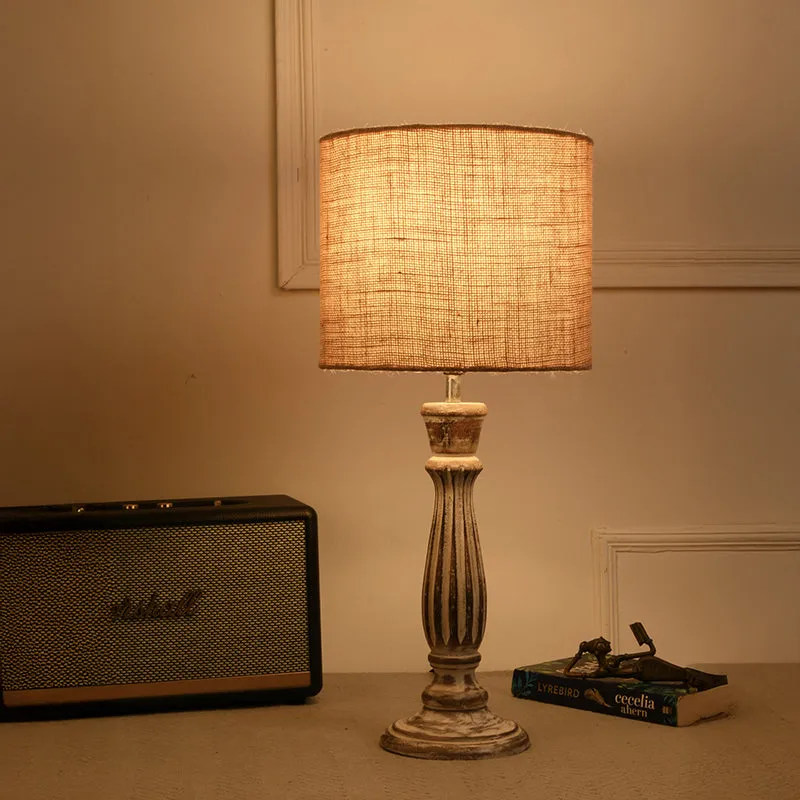Whittle Glow Fabric Table Lamp - Beige media 1