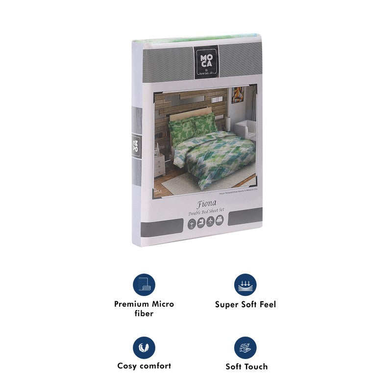 Monte Carlo Modern Muse Cotton Bedsheet (Green) - 104 TC media 11