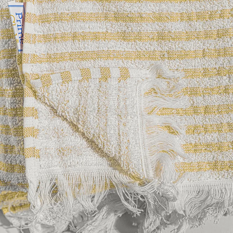Micro Cotton LuxeDry Striped Comfort Bath Towel - Yellow & White media 6