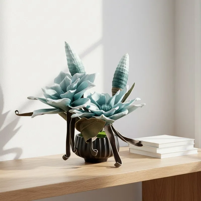 AarviDecor Ocean Mist Foam Artificial Flowers media 1