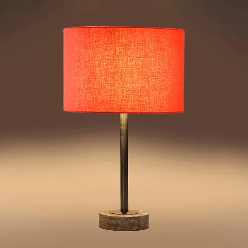 Cotin I Rodin Wooden Table Lamp - Orange,Silver,White media 6
