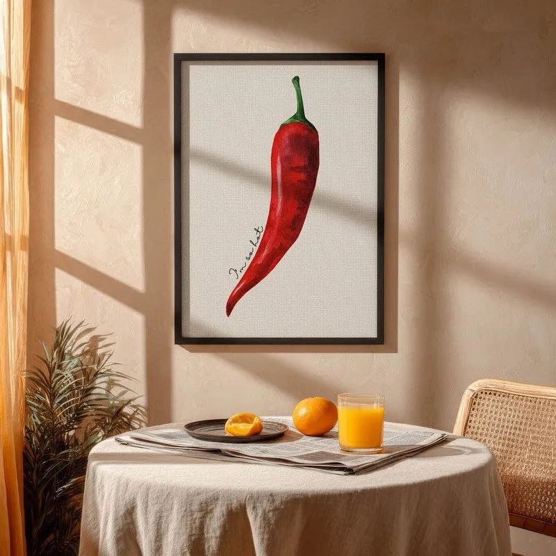 Scarlet Flame Archival Canvas Wall Art - Black media 4