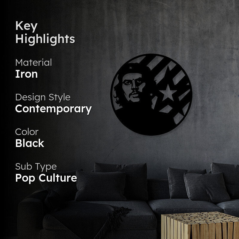 Che Guevara Black Iron Wall Accent media 2